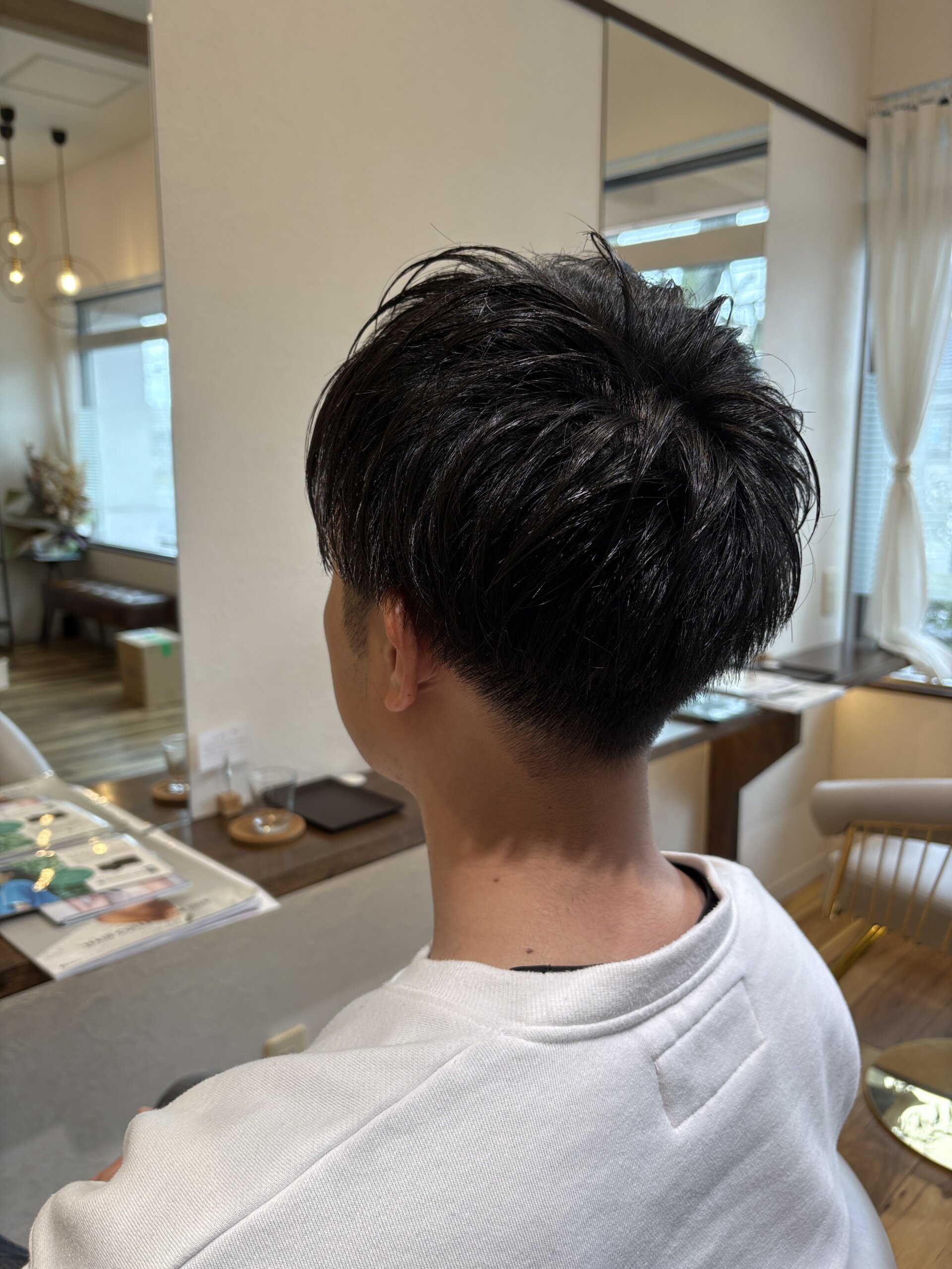 メンズツーブロック サイドとトップのコントラスト