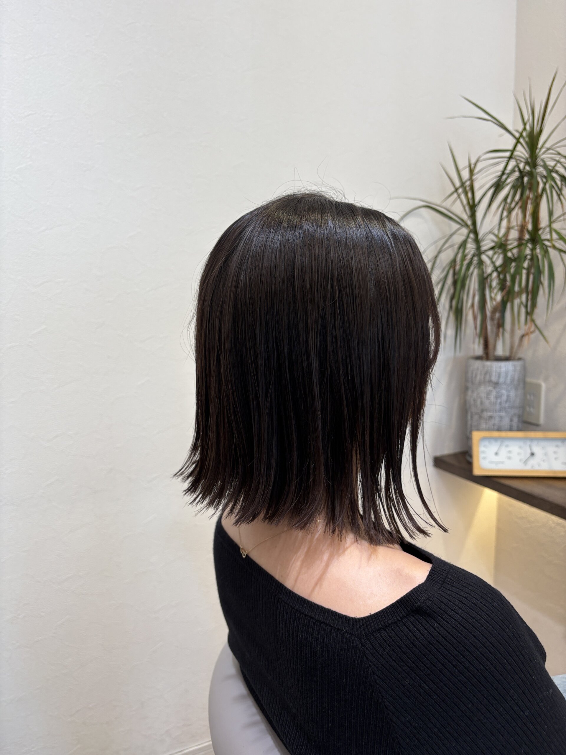 ダークトーンボブ バックスタイル まとまり