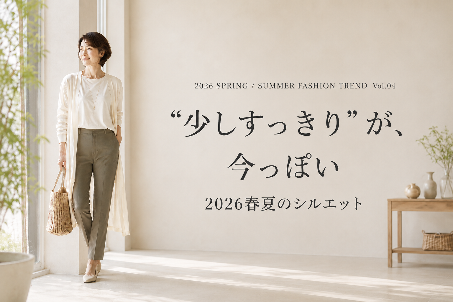 2026春夏のシルエット 少しすっきりが今っぽい